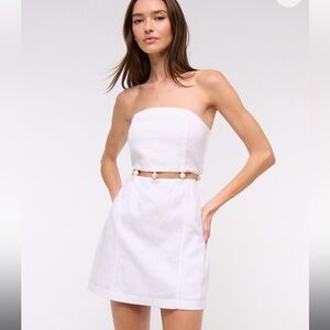 Abercrombie & Fitch Beaded Strapless Mini Dress